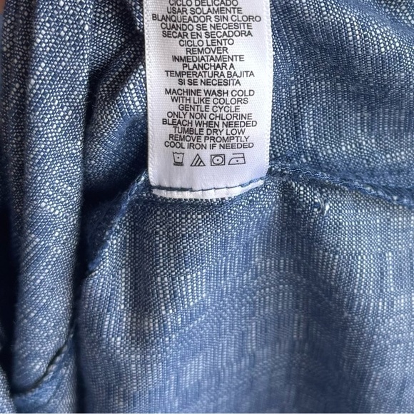 Derek Lam Chambray Indigo Blue Denim Botton Front Dress Size M (8) - Picture 6 of 9